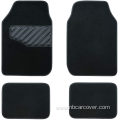 Black Carpet Floor Mat with Driver Heel Pad